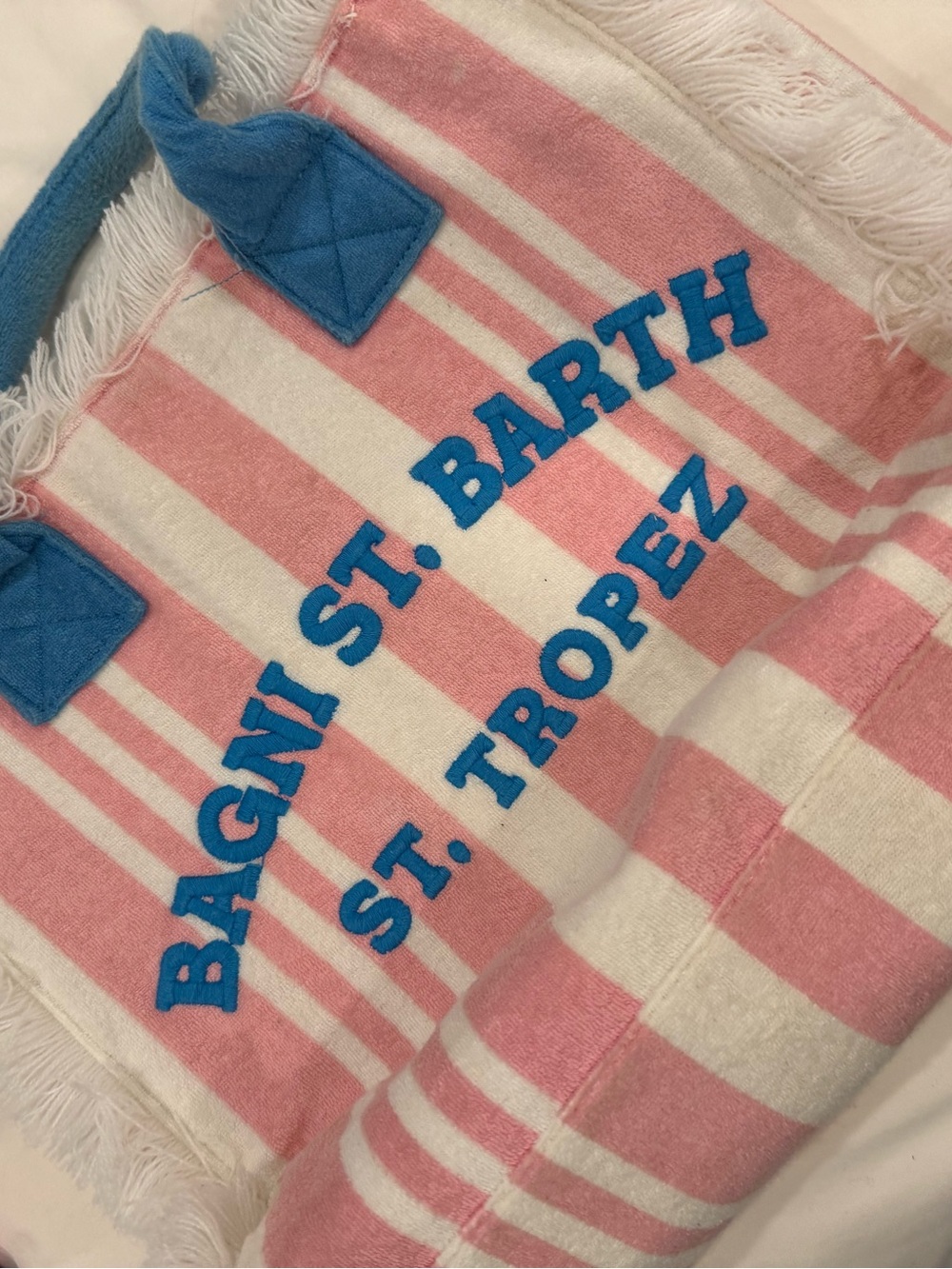 MC2 St Barth Large Striped fringed Beach Bag